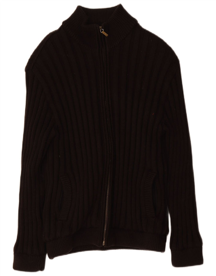 Pulover cardigan cu fermoar complet pentru bărbați Amerigo Vespucci, maro mare