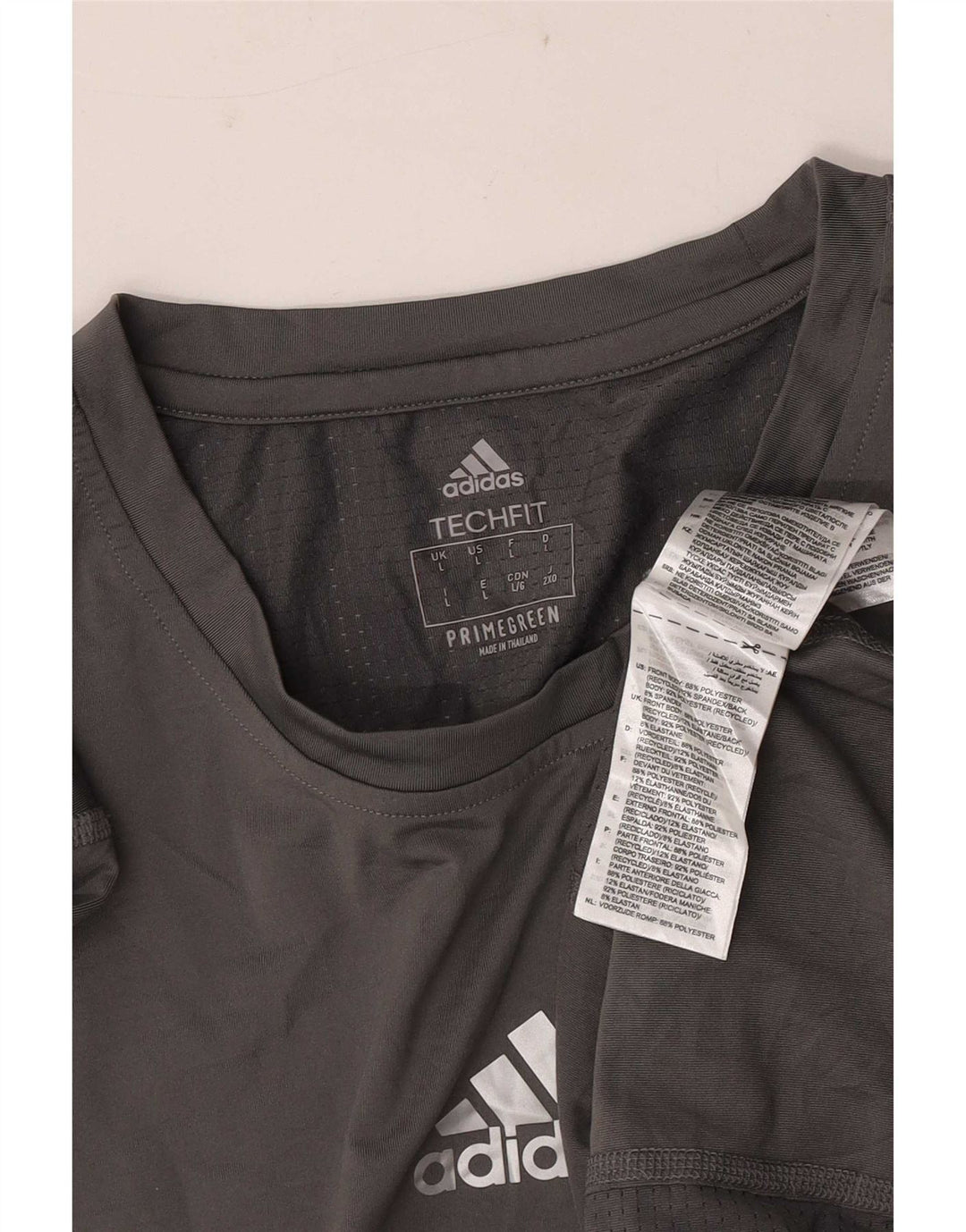 Tricou pentru bărbați Adidas Top mare poliester gri