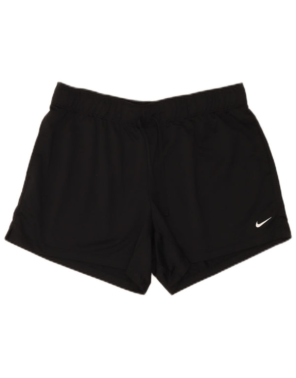 Pantaloni scurți sport Nike Dri Fit pentru femei UK 14, mari, negru, poliester