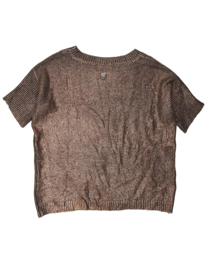 Pulover pentru damă Gaudi cu mânecă scurtă cu gâtul tripu, UK 14, mare, gri