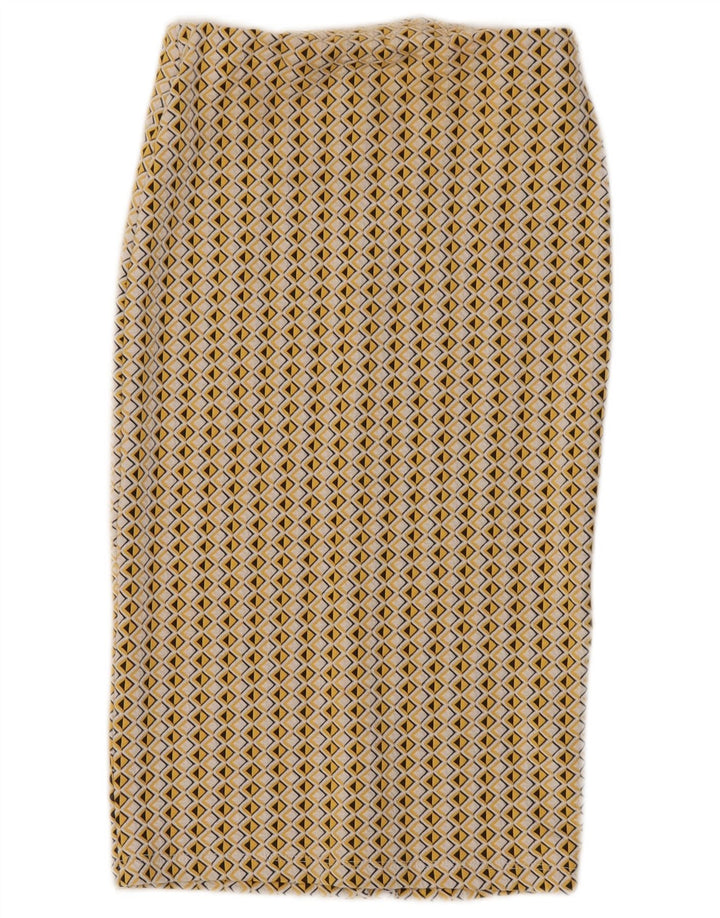 Fusta Creion Femei Zara W26 Bumbac Geometric Galben Mic