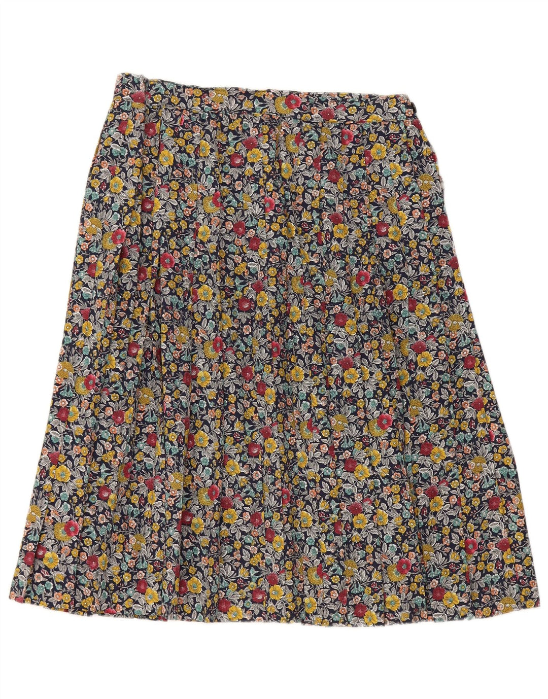 Fusta A-Line pentru femei VINTAGE W28 Medium Multicolor Floral