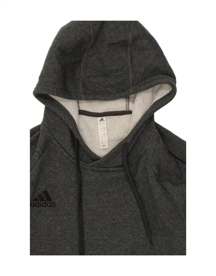 ADIDAS Mens Hoodie Jumper Small Grey Cotton Vintage Adidas and Second-Hand Adidas from Messina Hembry 