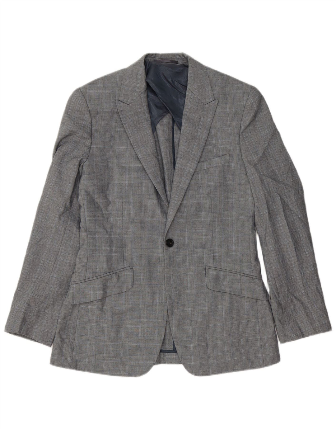 Jachetă blazer pentru bărbați Reiss cu 1 nasture UK 36, gri mic, carouri