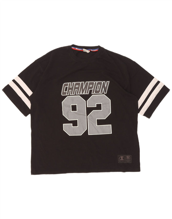 Tricou grafic pentru bărbați Champion Top Mediu Negru