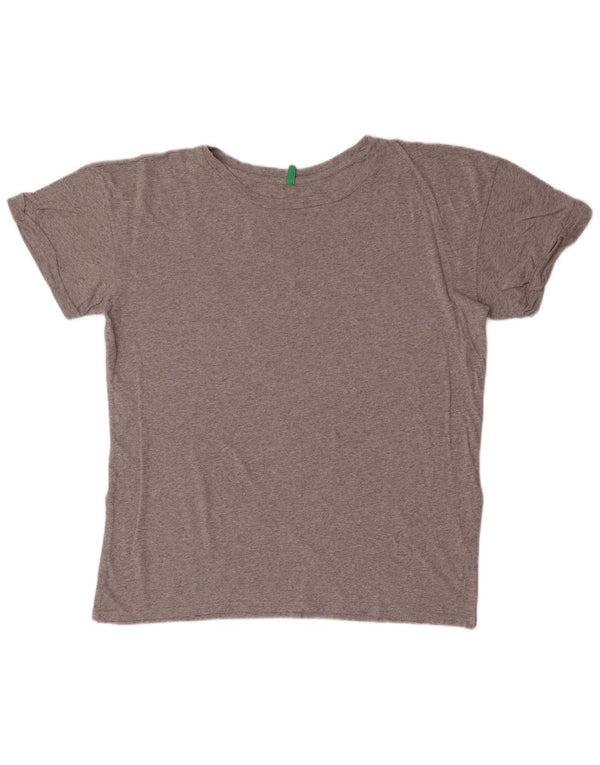 Top tricou Benetton pentru femei UK 18 XL Gri pete