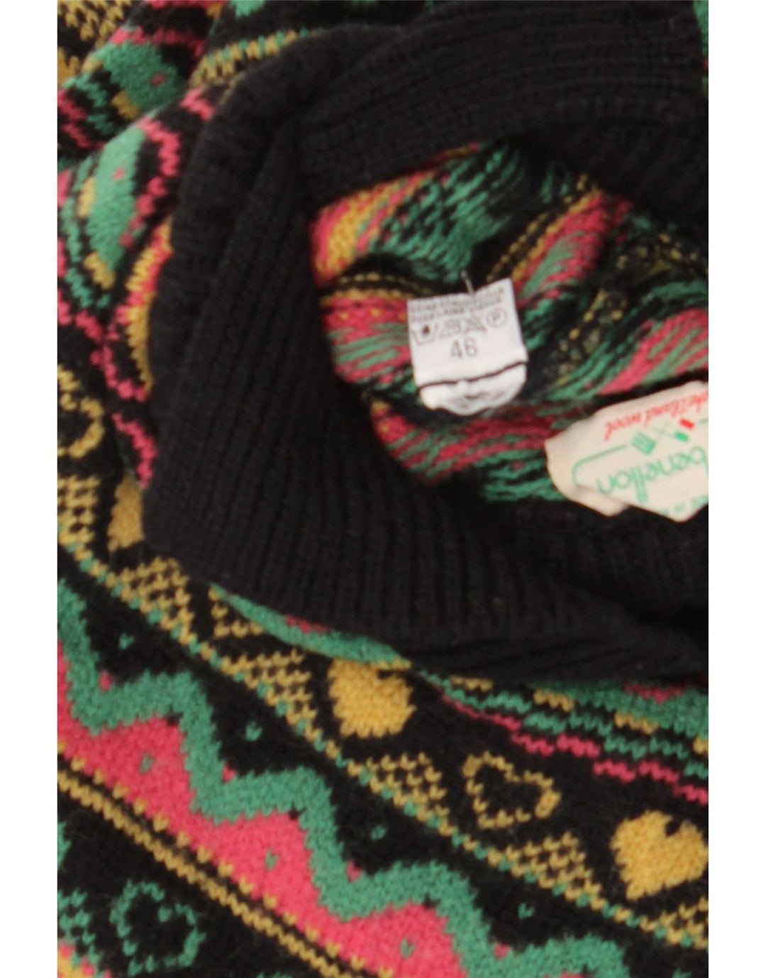 Pulover Benetton pentru femei cu gât polo IT 46 Large Multicolor