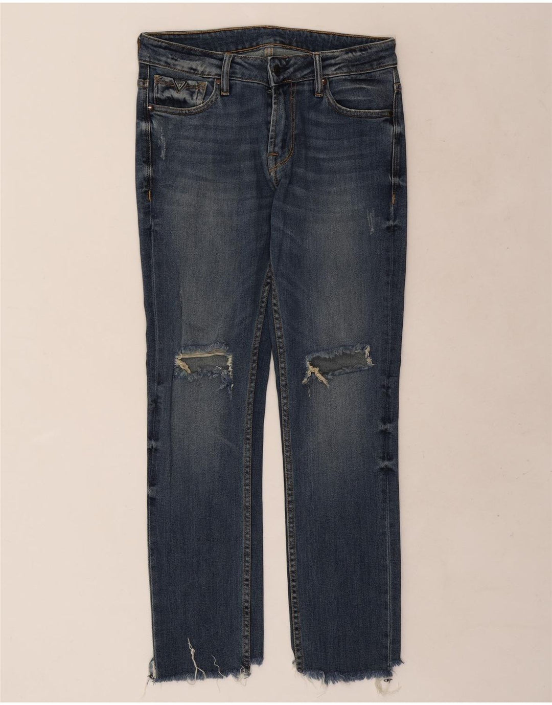 Blugi slim pentru femei Guess Distressed W30 L29 Blue