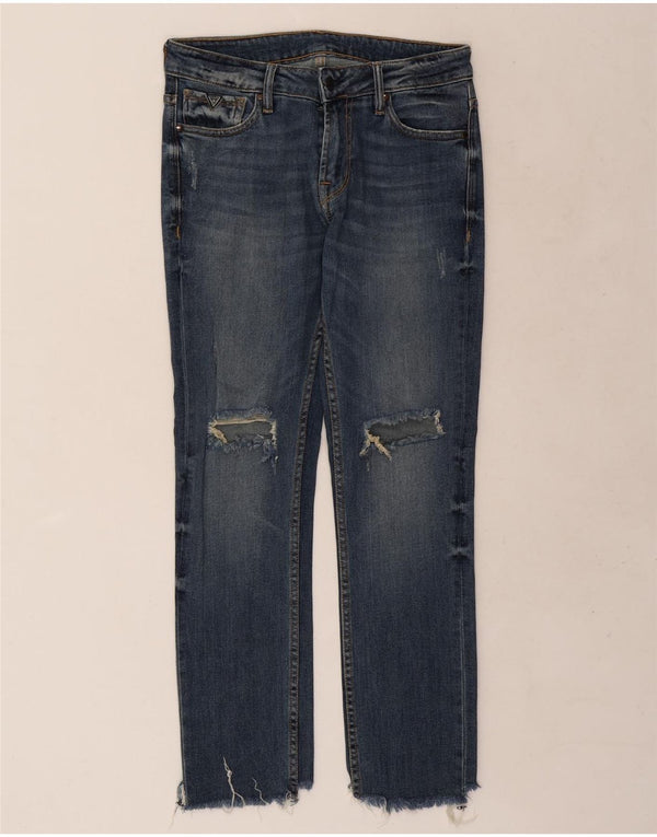 Blugi slim pentru femei Guess Distressed W30 L29 Blue