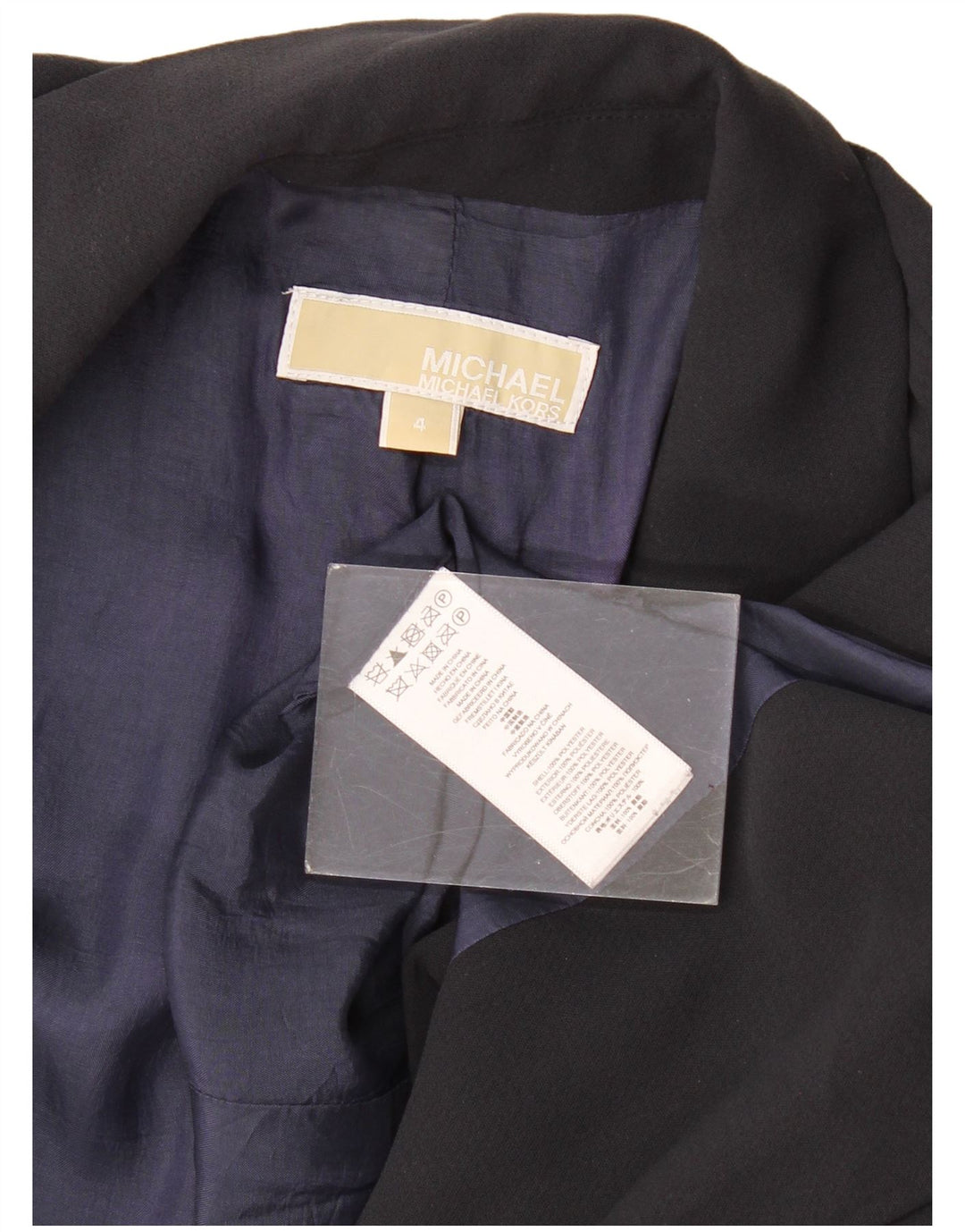 Jachetă Blazer deschisă pentru femei Michael Kors US 4 Small Poliester negru