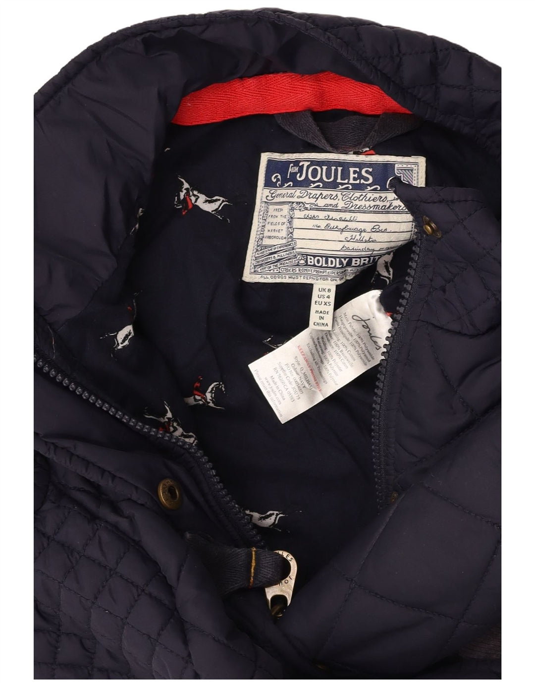 Gilet matlasat pentru femei JOULES UK 8, mic, albastru, poliester