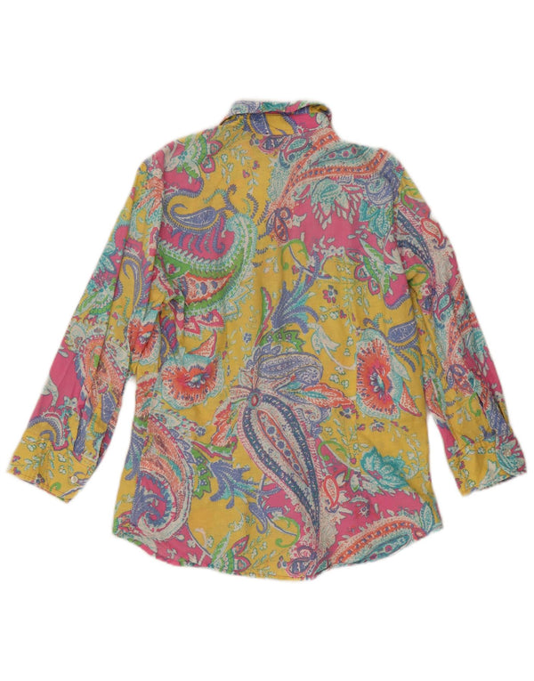 Bluză cămașă pentru femei CHAPS cu mâneci 3/4 UK 10 Paisley multicoloră mică