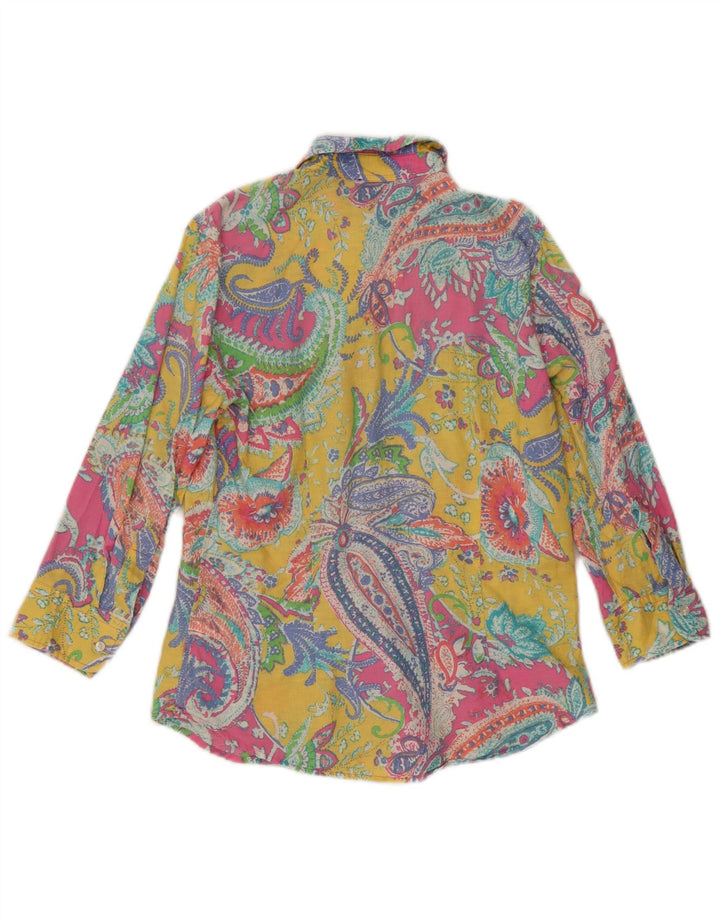Bluză cămașă pentru femei CHAPS cu mâneci 3/4 UK 10 Paisley multicoloră mică