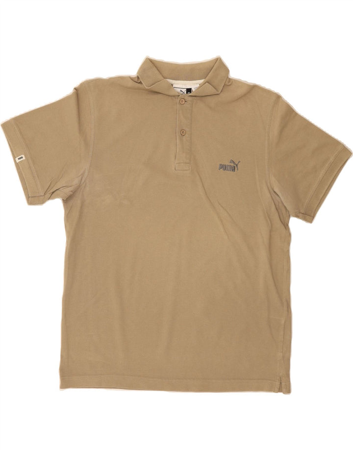 PUMA Mens Polo Shirt XL Beige Vintage Puma and Second-Hand Puma from Messina Hembry 