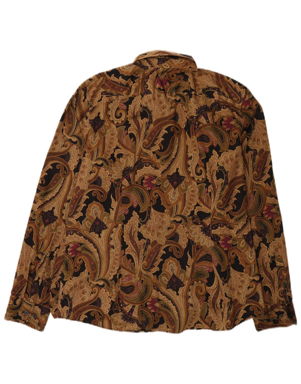 Cămașă Chaps pentru femei UK 18 XL maro din bumbac Paisley