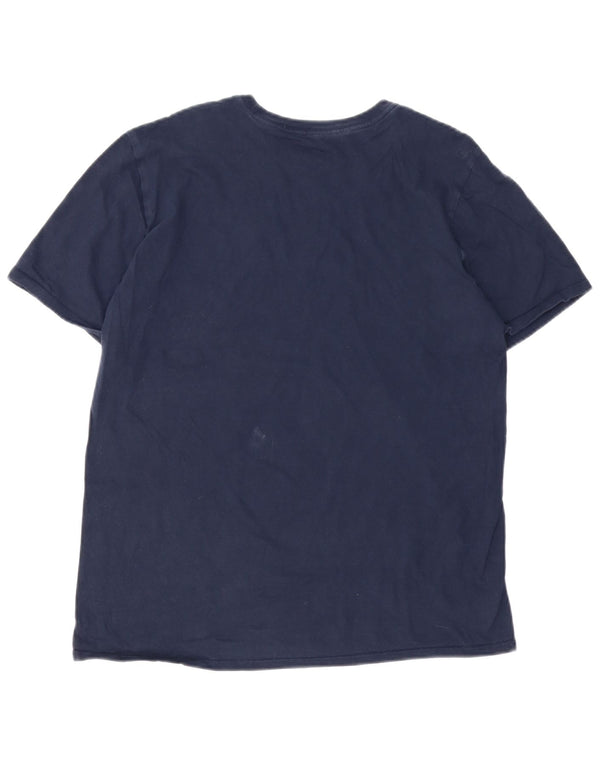 Tricou grafic Nike pentru bărbați cu croială atletică Top mare, bumbac bleumarin