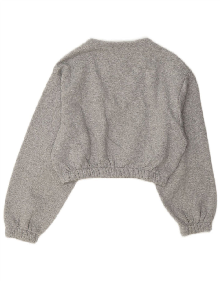 Topshop Pulover supradimensionat pentru femei Crop UK 10 Poliester mic gri