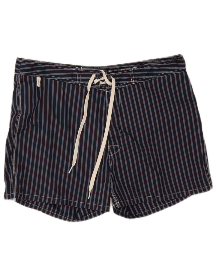 Sundek Pantaloni scurți de baie pentru bărbați, poliester cu dungi medii bleumarin