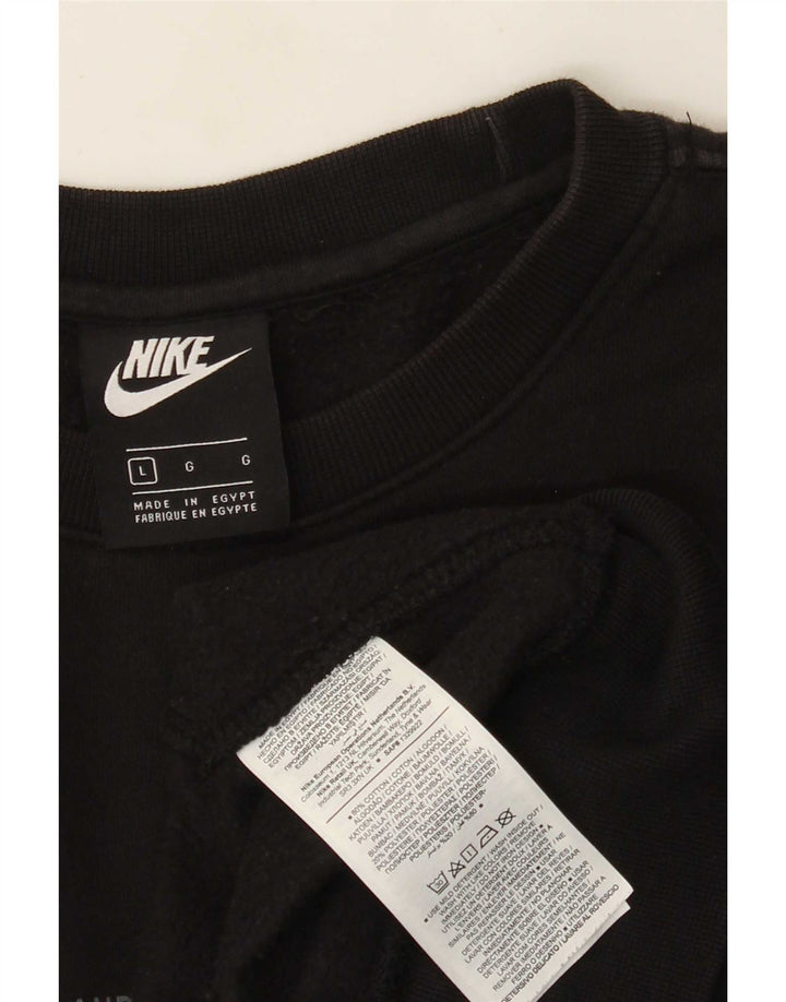 Pulover pentru bărbați Nike Graphic Regular Fit, bumbac mare, negru