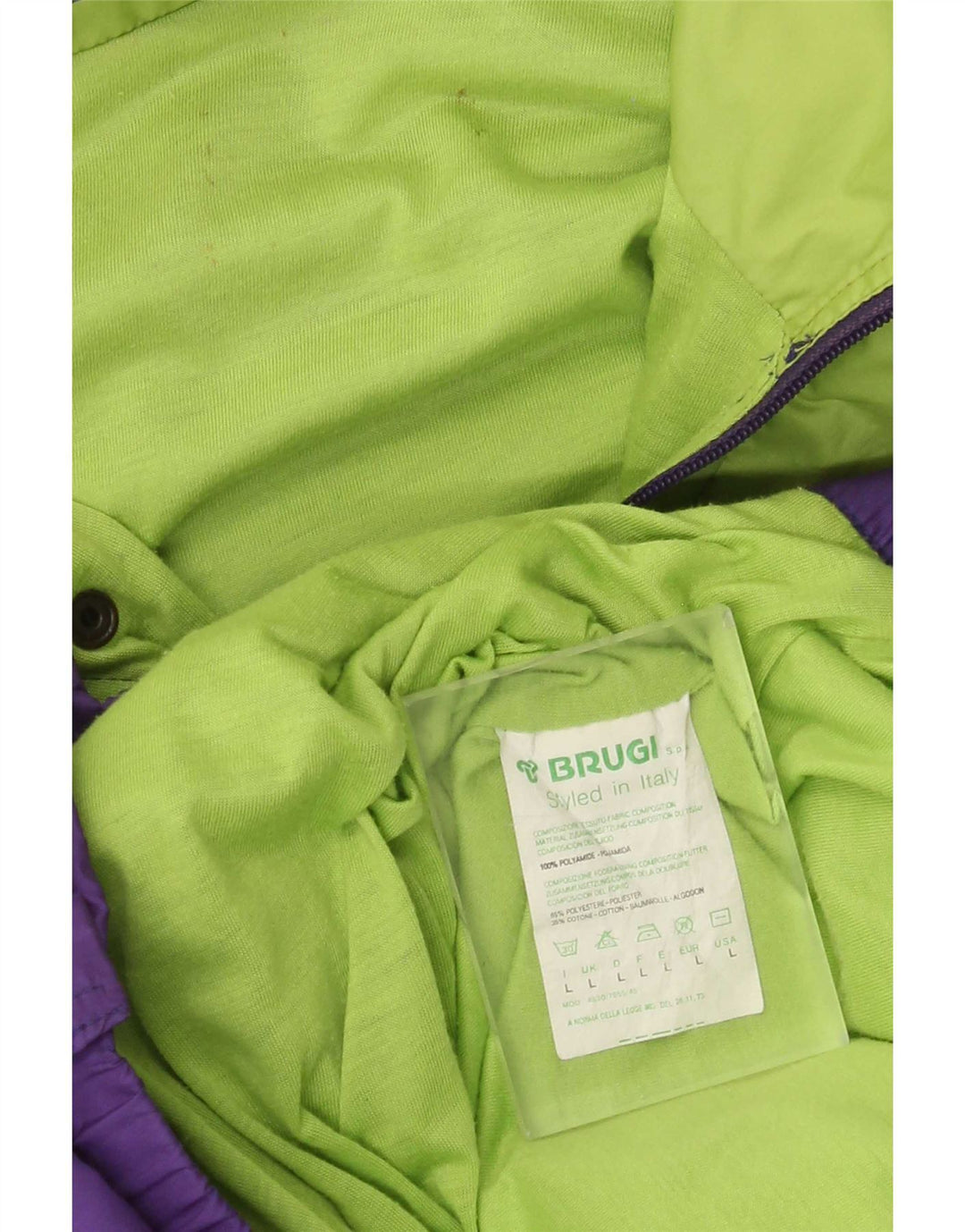 Jachetă de ploaie Pullover pentru bărbați Brugi UK 40 mare, violet, poliamidă color bloc