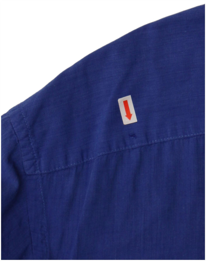 Cămașă cu mânecă scurtă pentru bărbați Sergio Tacchini, bumbac albastru mare