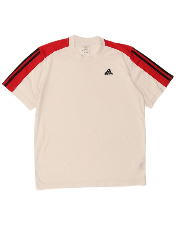 Tricou pentru bărbați Adidas Top UK 40/42 Medium White Colorblock Poliester