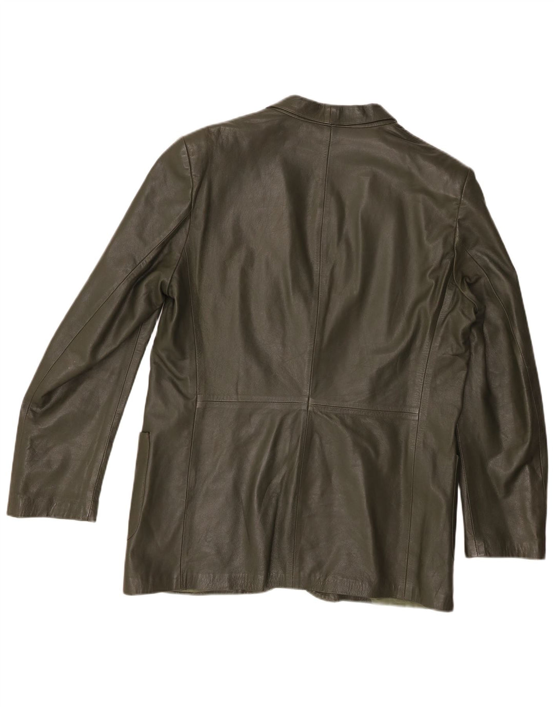 Jachetă vintage pentru bărbați din piele cu 2 nasturi IT 52 XL din piele verde