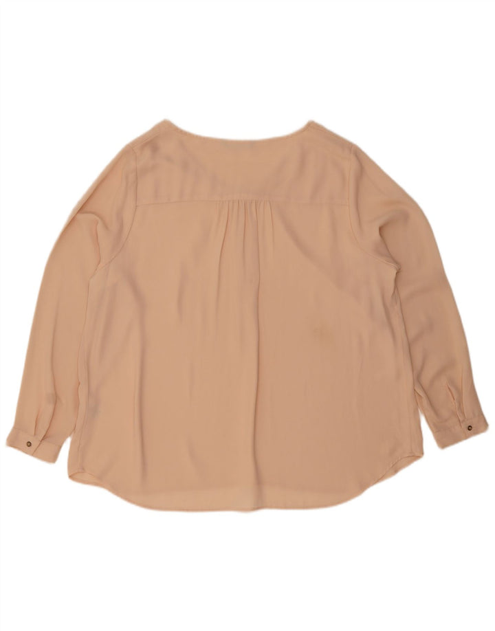 Bluză cu mânecă lungă pentru femei Marks & Spencer UK 20 2XL Bej Poliester