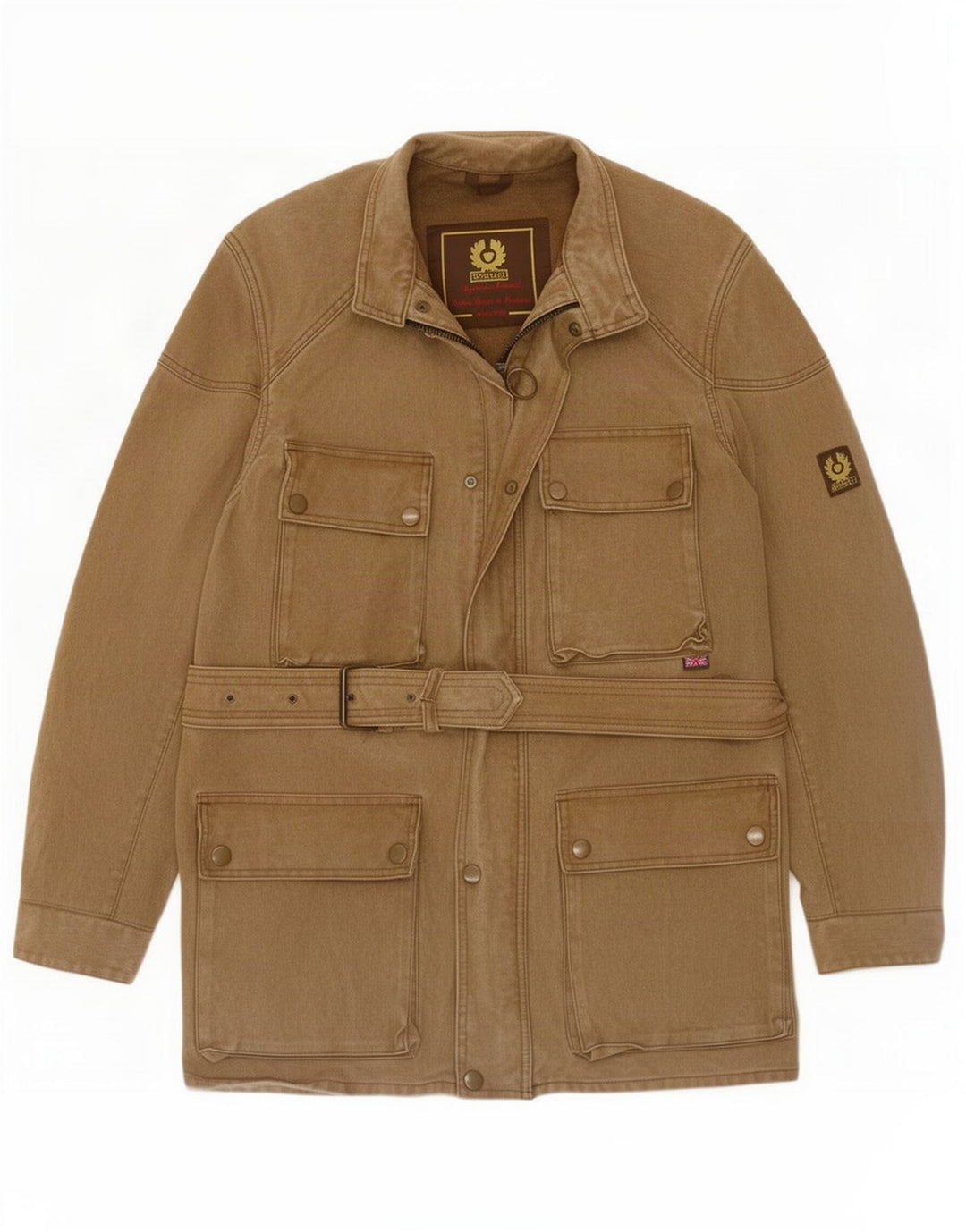 Jachetă Belstaff pentru bărbați, UK 38, bumbac maro mediu