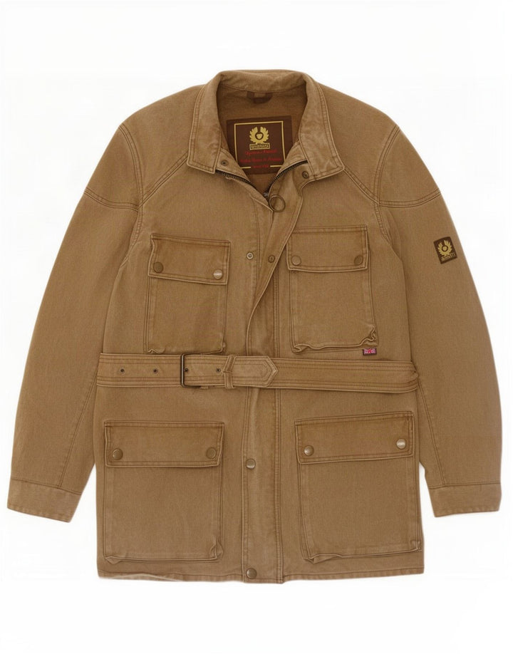 Jachetă Belstaff pentru bărbați, UK 38, bumbac maro mediu