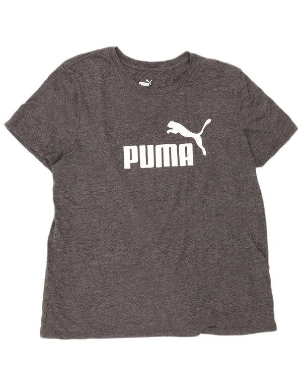 Tricou cu grafic Puma pentru femei Top UK 16 Large Gri Bumbac