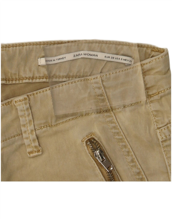 Pantaloni cargo slim pentru femei Zara EU 38 Mici L28 L28 Bej