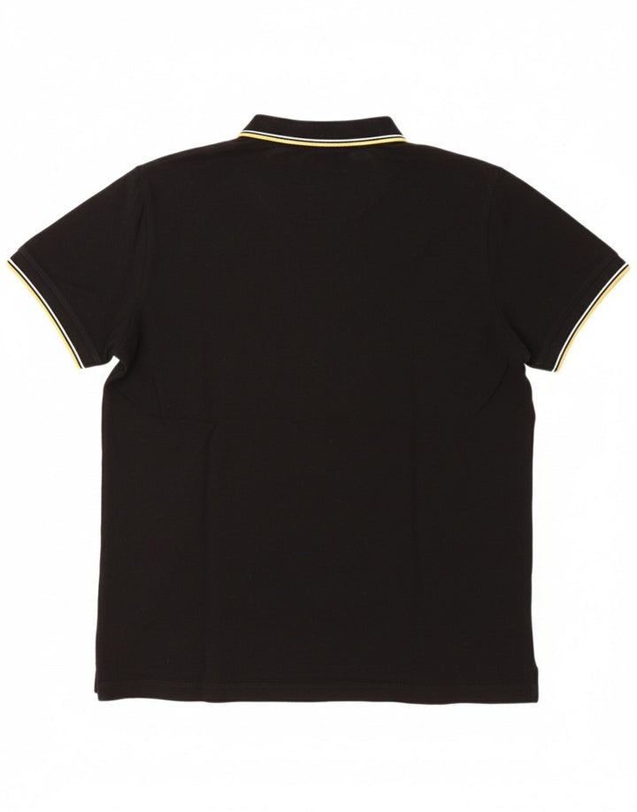 DIESEL Mens Polo Shirt Large Black Cotton