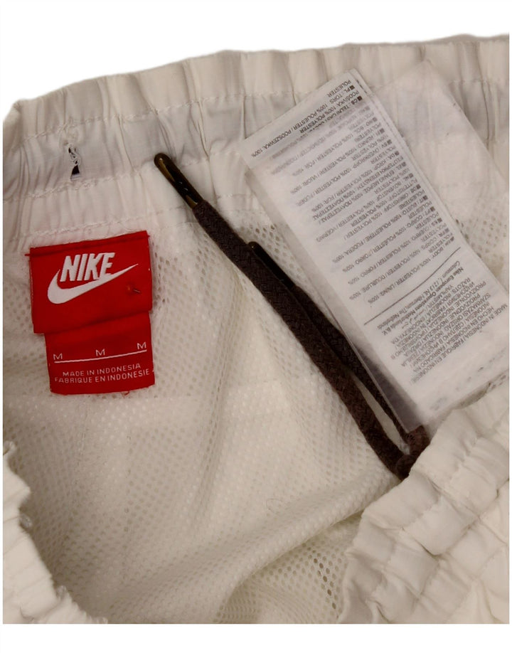 Pantaloni scurti sport NIKE pentru bărbați, poliester alb mediu