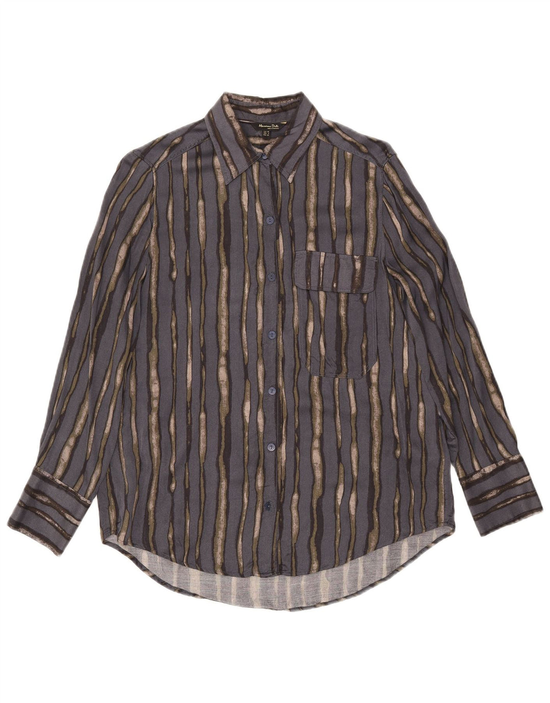 Cămașă supradimensionată pentru femei Massimo Dutti EU 38 Viscoză cu dungi gri mici
