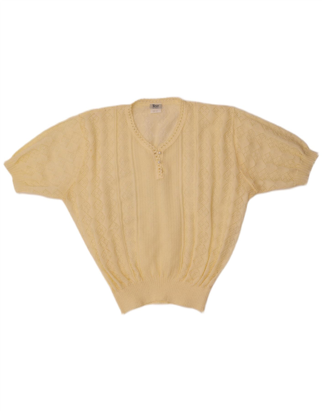 Bluză din tricot vintage pentru femei IT 52 2XL Poliacrilic alb