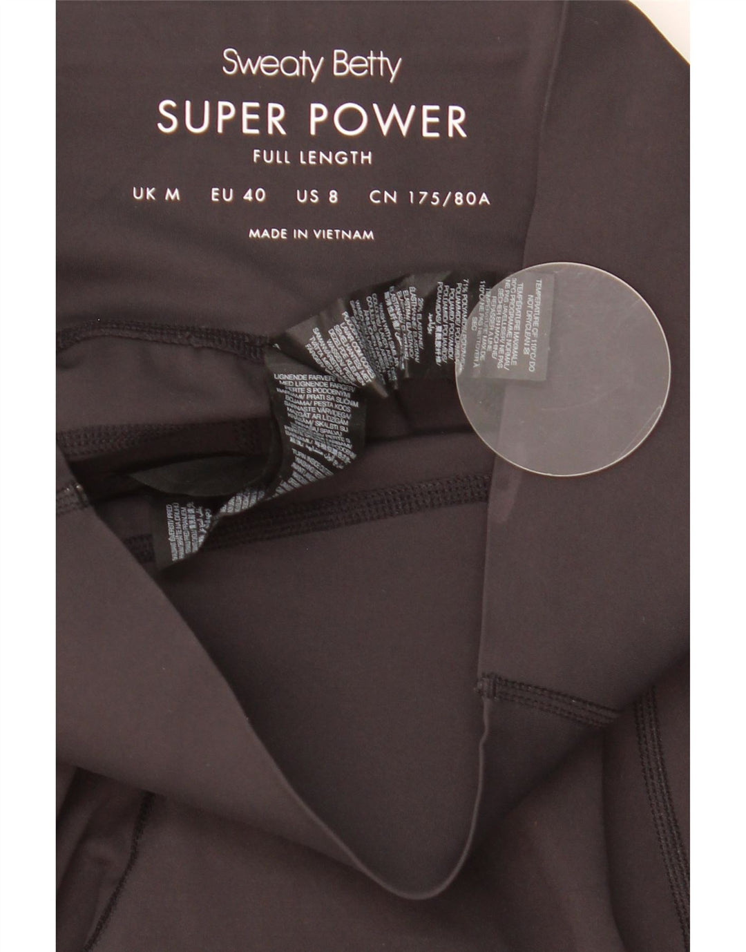 Leggings pentru femei Sweaty Betty UK 12 Poliamidă neagră medie