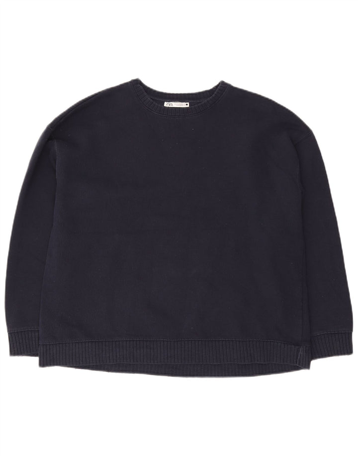 Pulover supradimensionat pentru femei ZARA UK 14 Medium Bleumarin