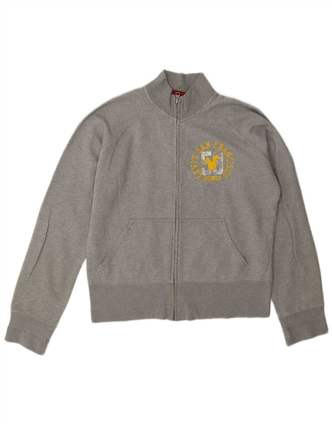 Jachetă de top pentru trening cu grafică Levi's pentru femei UK 18 XL, gri pete