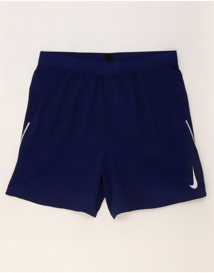 Pantaloni scurți sport Nike Dri Fit pentru femei UK 16, mari, bleumarin, poliester
