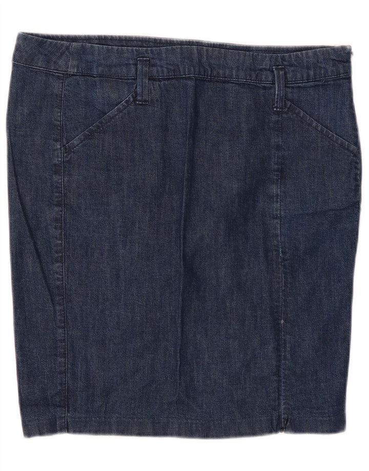 Fusta de blugi pentru femei BENETTON IT 44 Medium W30 Bumbac bleumarin