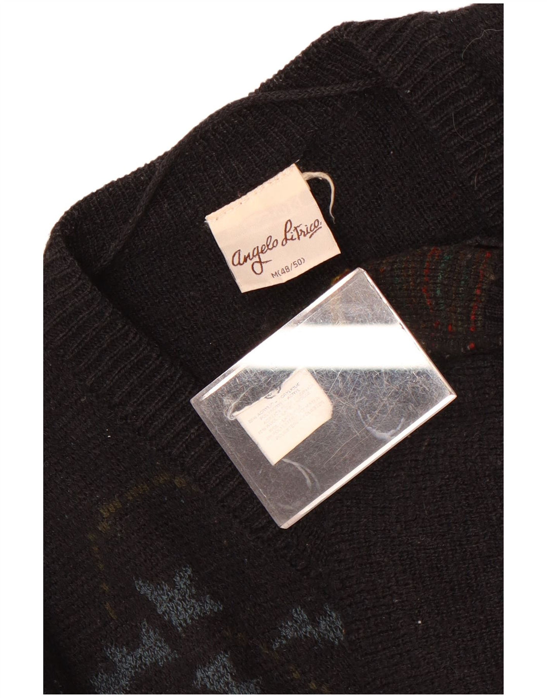 Angelo Litrico Pulover Cardigan Bărbați IT 48/50 Mediu Negru Geometric
