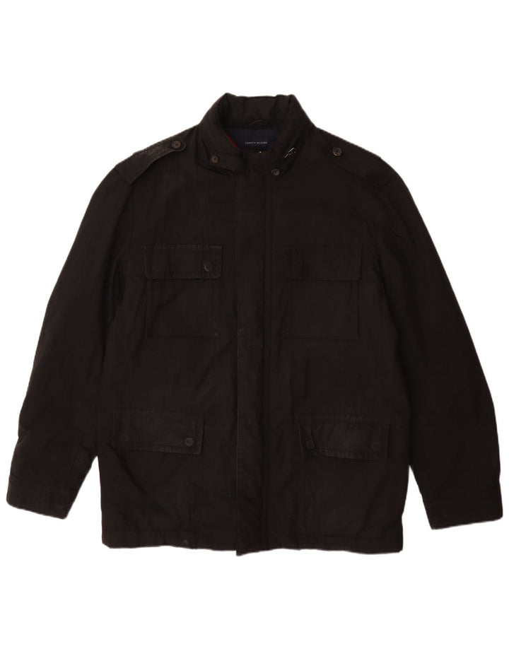 Jachetă militară Tommy Hilfiger pentru bărbați UK 38 Poliester mediu negru