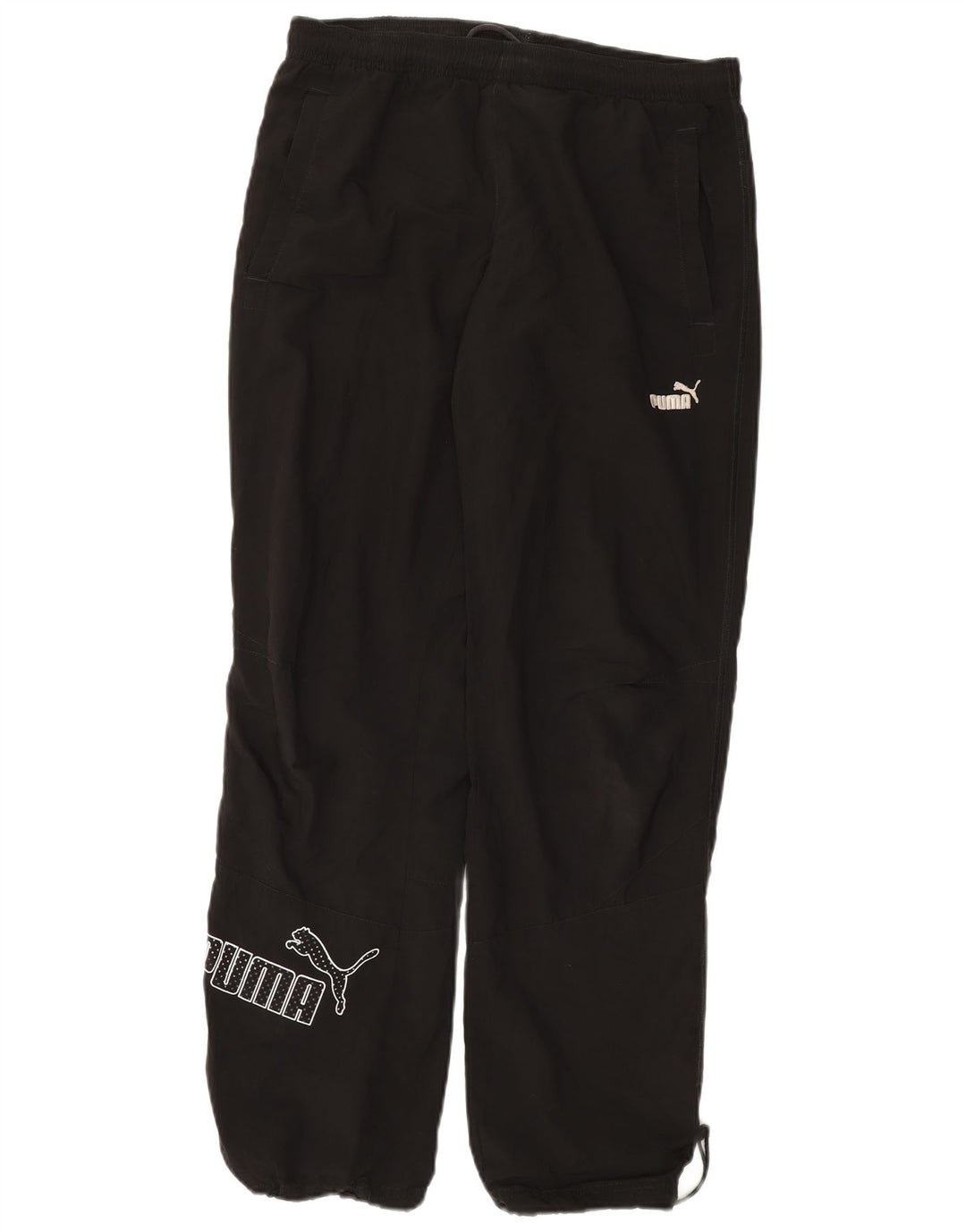PUMA Mens Graphic Tracksuit Trousers Small  Black