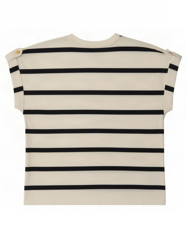 Tricou pentru femei Tommy Hilfiger Top UK 14 Medium White Striped Bumbac