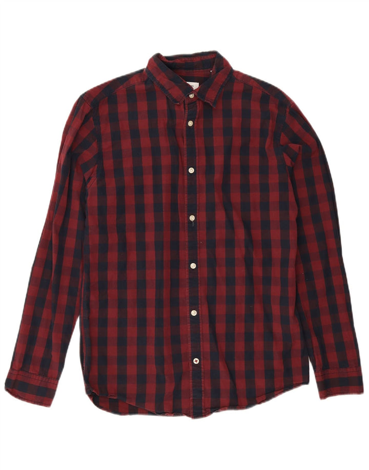 Cămașă pentru bărbați Jack & Jones Medium Burgundy Gingham