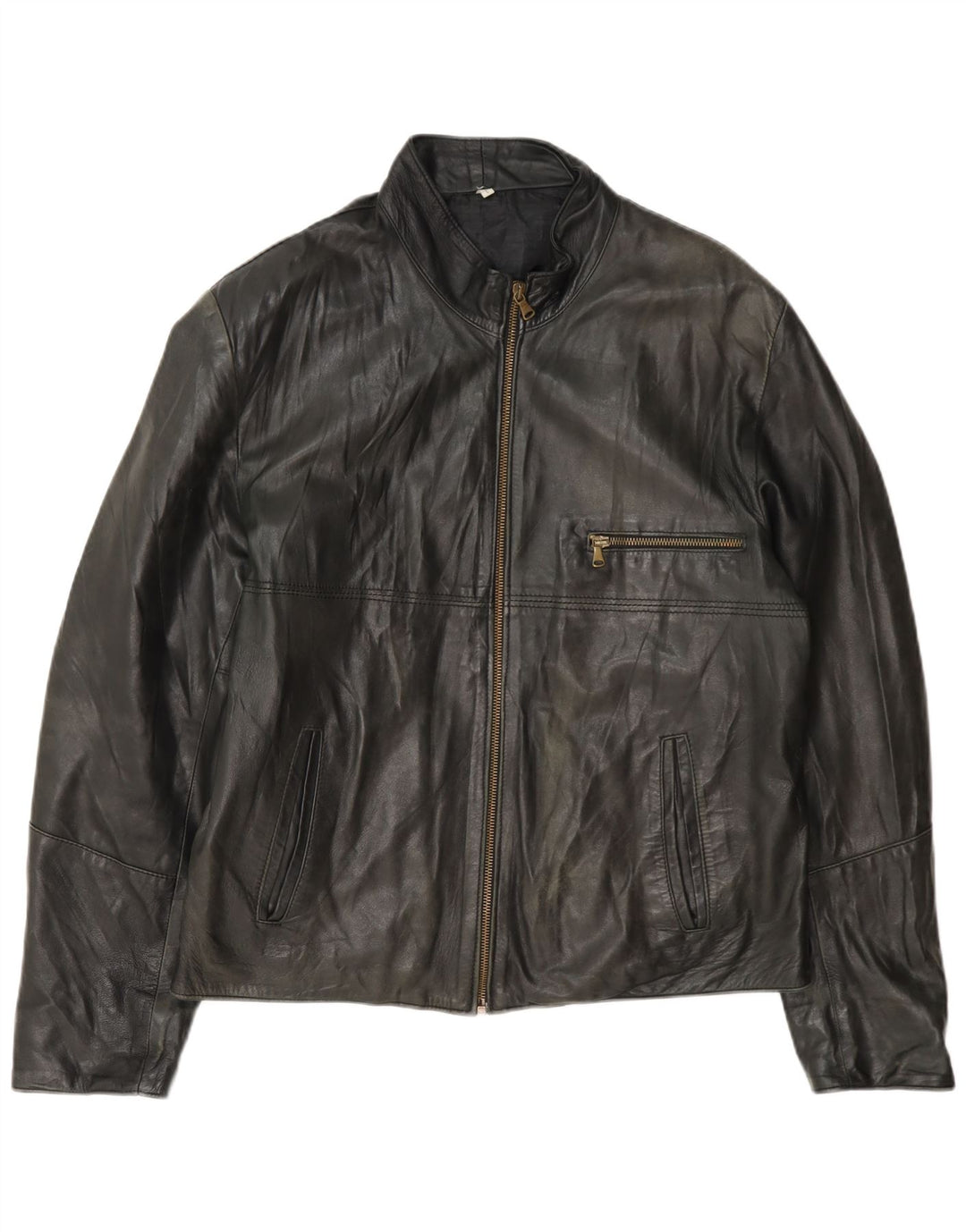 Jachetă de piele pentru bărbați Bulli E Pupe UK 40 Large Black