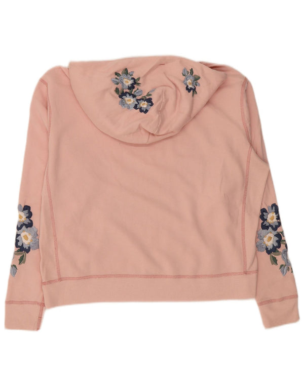Pulover Abercrombie & Fitch pentru femei, cu hanoră cu grafică, UK 14 Medium Pink Flower
