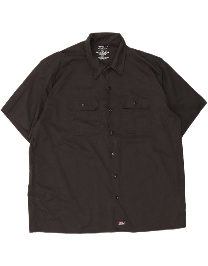 Cămașă cu mânecă scurtă pentru bărbați Dickies 2XL poliester negru