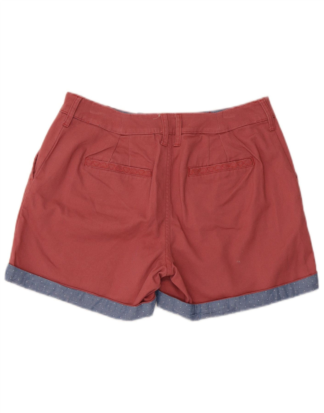 White Stuff Pantaloni scurți chino obișnuiți pentru femei UK 10 Small W30 Bumbac roșu